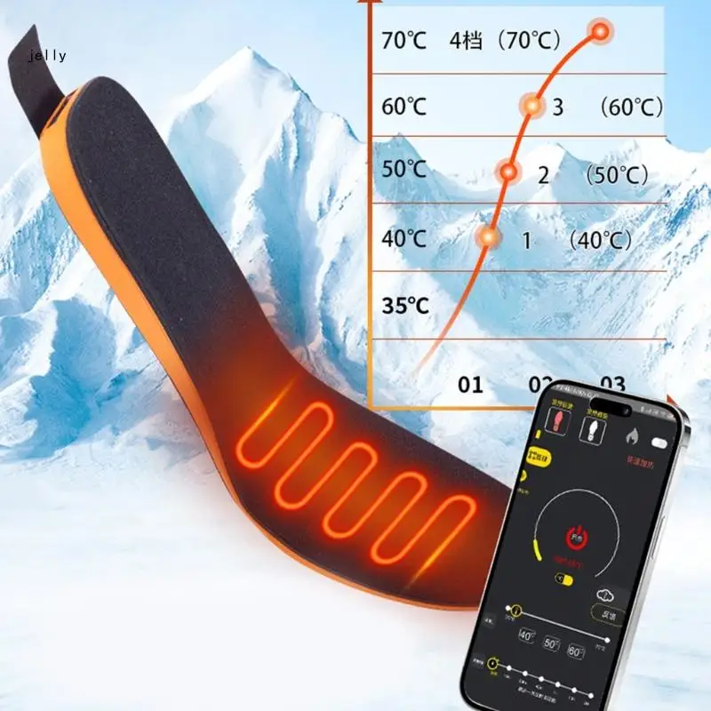 448C Elektryczna podgrzewana wkładka do butów, zimowy podgrzewacz do stóp dla kobiet i mężczyzn do uprawiania sportów na świeżym