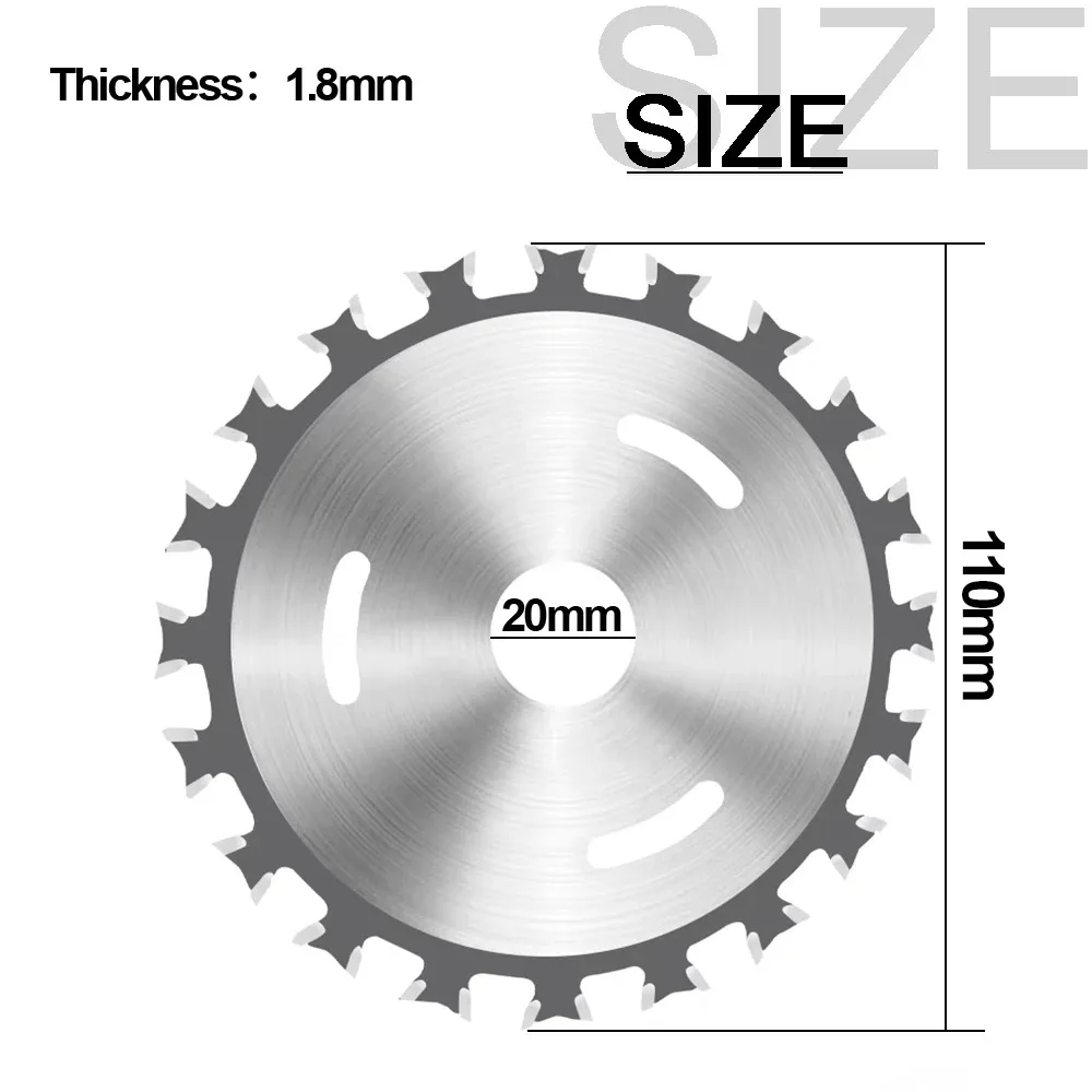 1Pc 110mm Double Side Saw Blade Double Side TCT Circular Saw Blade Multipurpose Steel Iron Wood Working Plastic Metal Rotating