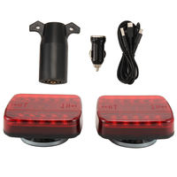 ABXN-Wireless Signal Warning Brake LED Truck Tail Light(2Pcs), Trailer Rear Light, Magnetic Design- For Caravans, Campers, Lorry