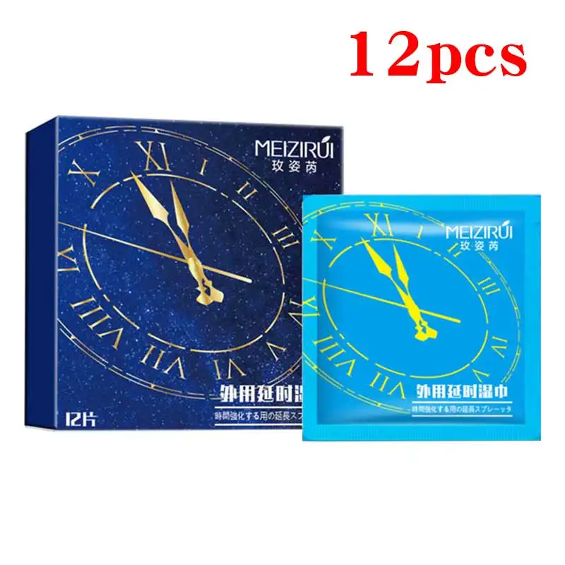 12pcs Natural Herbal Men Sex Enhancer Wipes Prolong Retardant Ejaculation Sex Delay Tissue Long Lasting Sex Products Portable