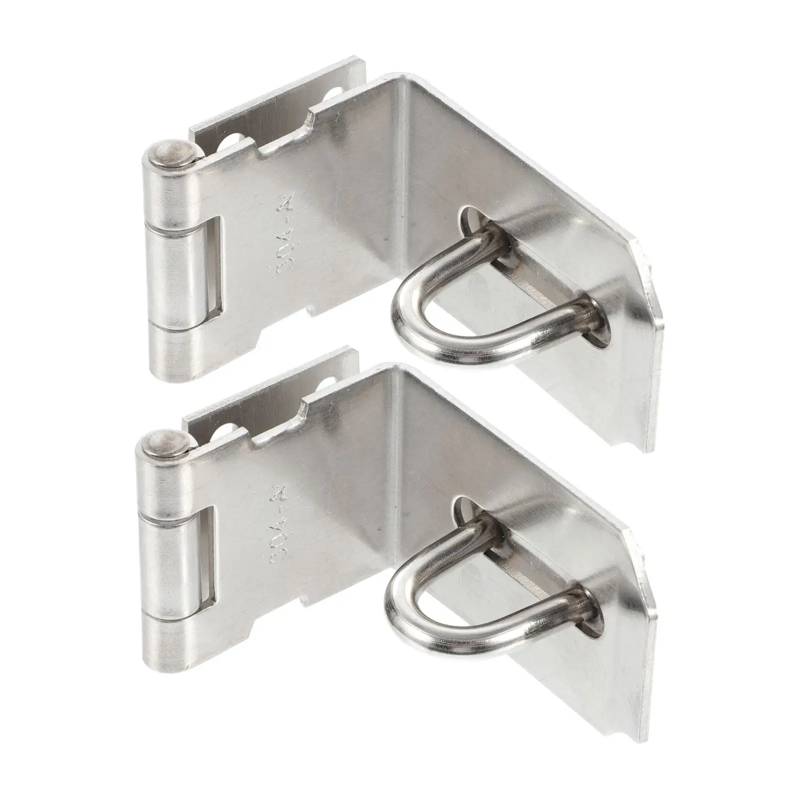

2 Pcs Right Angle Door Knob Lock Latches Padlocks Cabinet Hasp Durable Stainless Steel Fixing Hardware