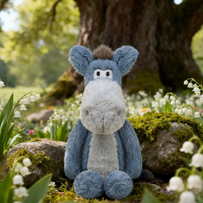 

Kawaii маленький осел, плюшевые игрушки, изысканные куклы-животные, мягкие, приятные для кожи, милые настольные украшения, подарки для мальчиков и девочек