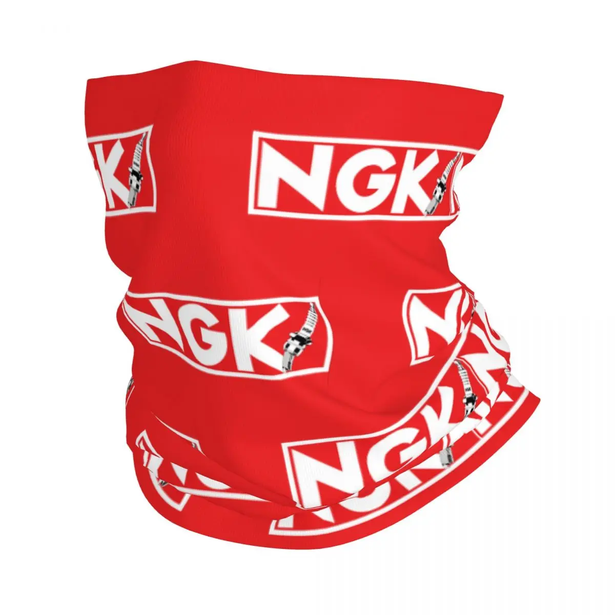 NGK Spark Flag Bandana Neck Cover Car Racing Club Wrap Scarf Multifunctional Face Mask Outdoor Sports Adult Breathable