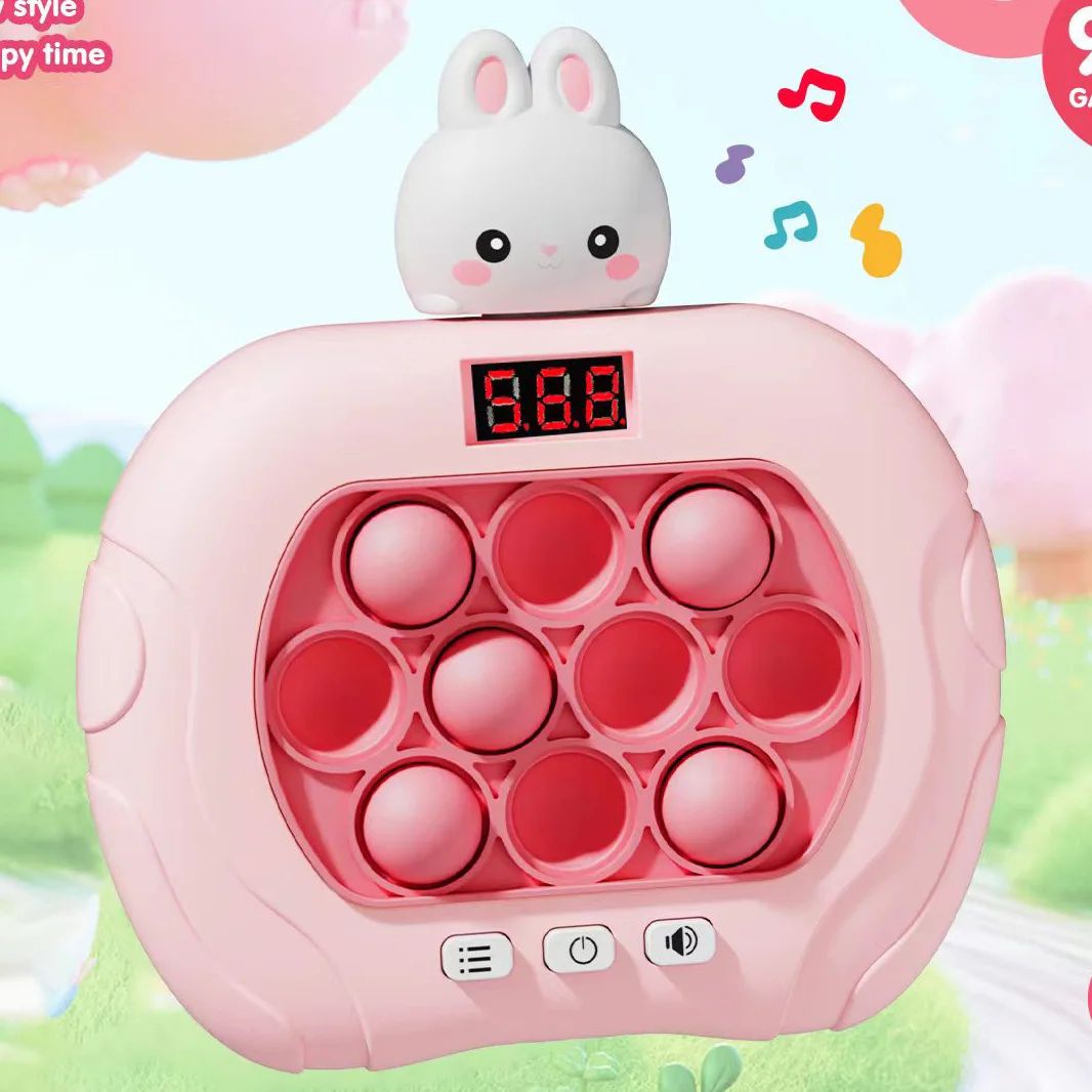 999 Level Electronic Pop Quick Push Bubbles Game Machine Kids Cartoon Fun Squeezing Toys Anti Stress Sensory Bubble Toy Gifts