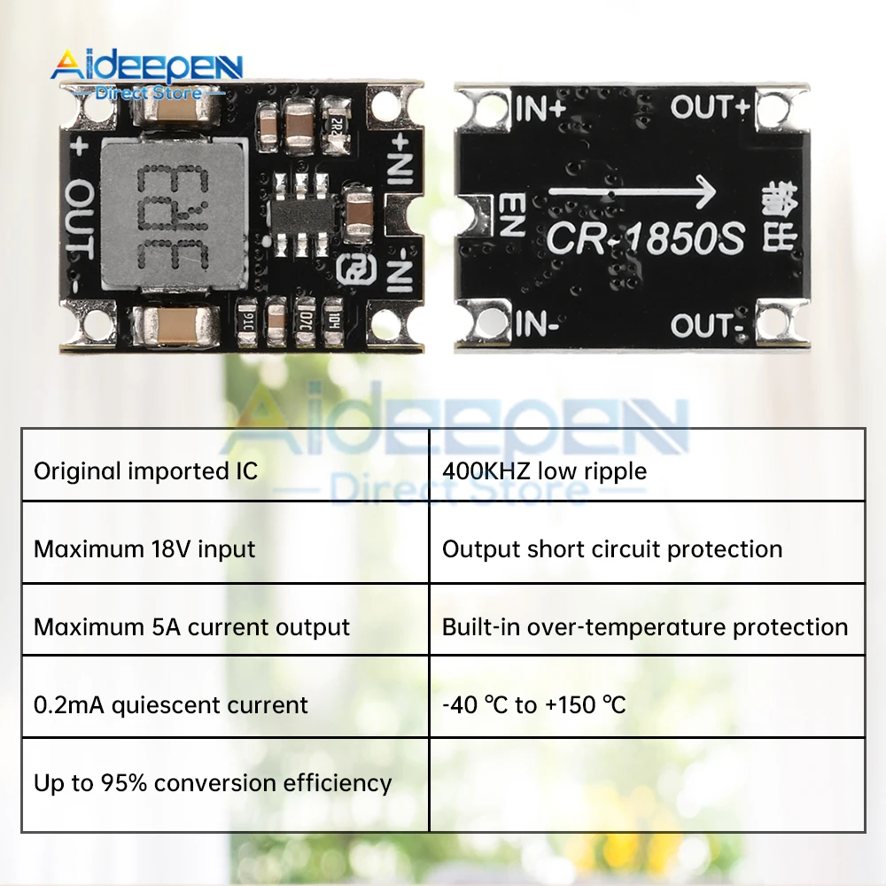 DC-DC Buck Converter Step-down Power Supply Module 6.5-16V To 3.3V 5V 4A Voltage Regulator for Car Motorcycle Battery