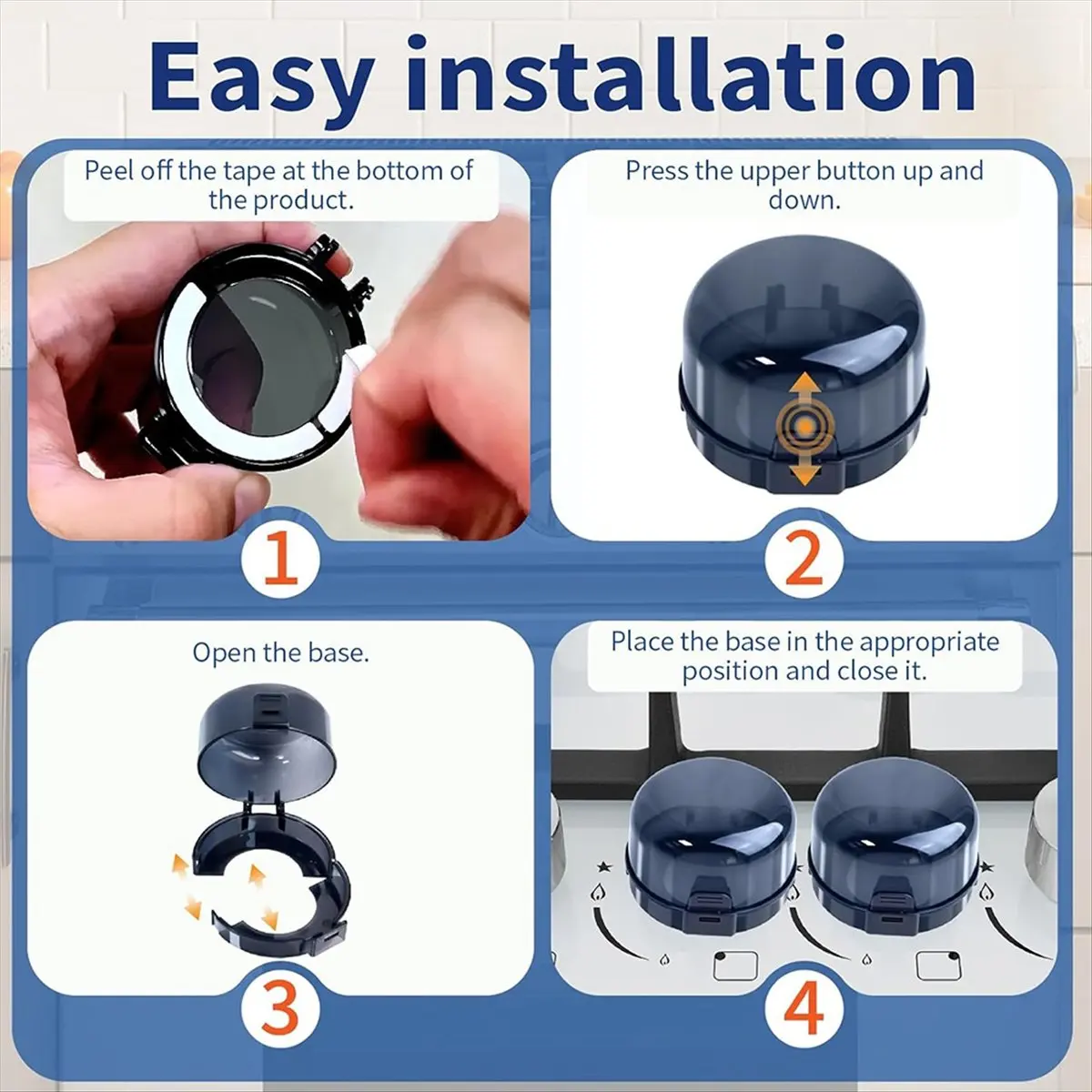 [TOP SALE] Stove Knob Safety Covers - Child Oven Safety Knobs Guard Covers 5pcs Large Gas Stove Knob Cooker Protective