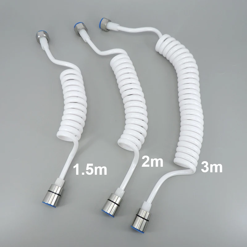 Stainless Steel Flexible Hose Shower Hose Universal Extension Hand Sprayer Pipe Connector Spring Tube Bidet Accessory