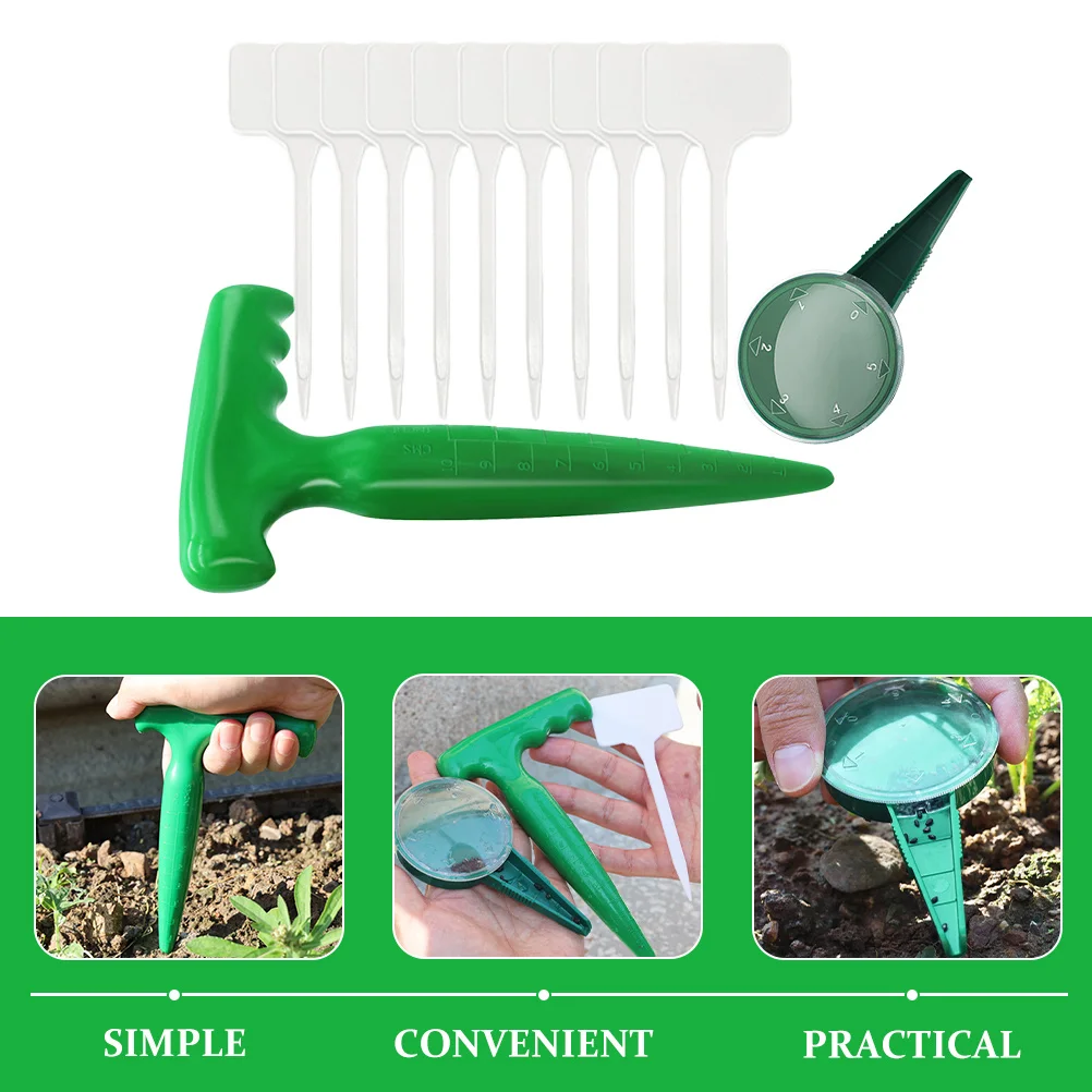

1Set Planter for Home Garden Sowing Dispenser Tool Set with Adjustable Dial Precision Seed Spreader Portable Lightweight