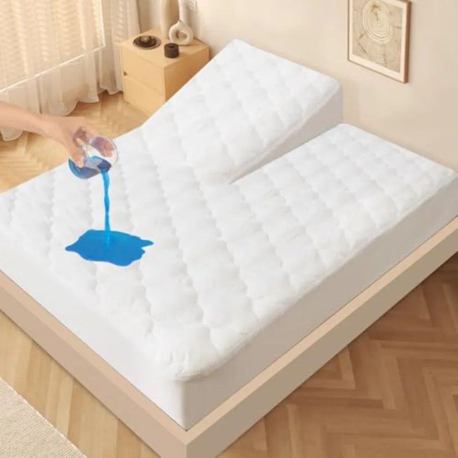 

Mattress Protector Pad Waterproof Quilted 34" from Head Not Mattress Cover for Adjustable Bed Up to 8