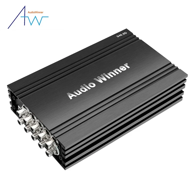

AudioWinner S48.6D Latest Class D Car Audio DSP Amplifier Full Range Power Equalizers HiFi HD Digital Amplifier for Cars