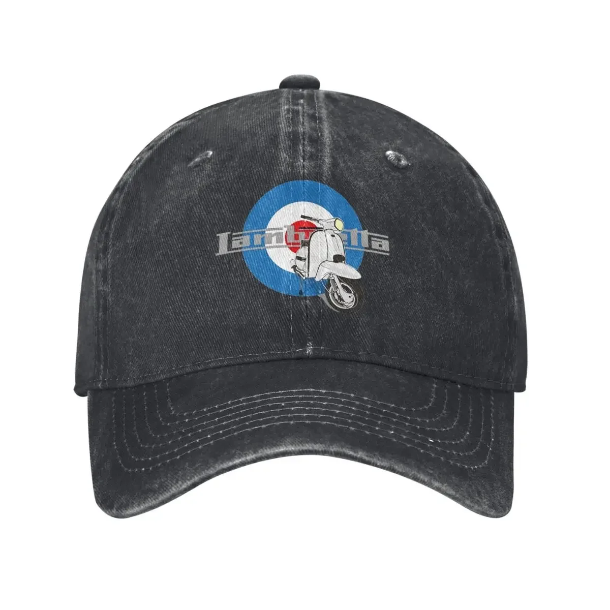 Lambretta Scooter, Retro Design, Classic Round Neck demin Trucker Hat Breathable Design Men's Cap Baseball Cap Men
