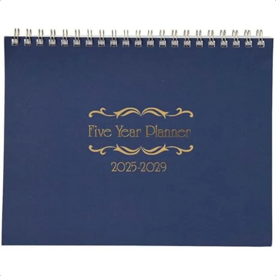 

5 Year Calendar Blue 2025 2029 5 Years 61 Pages