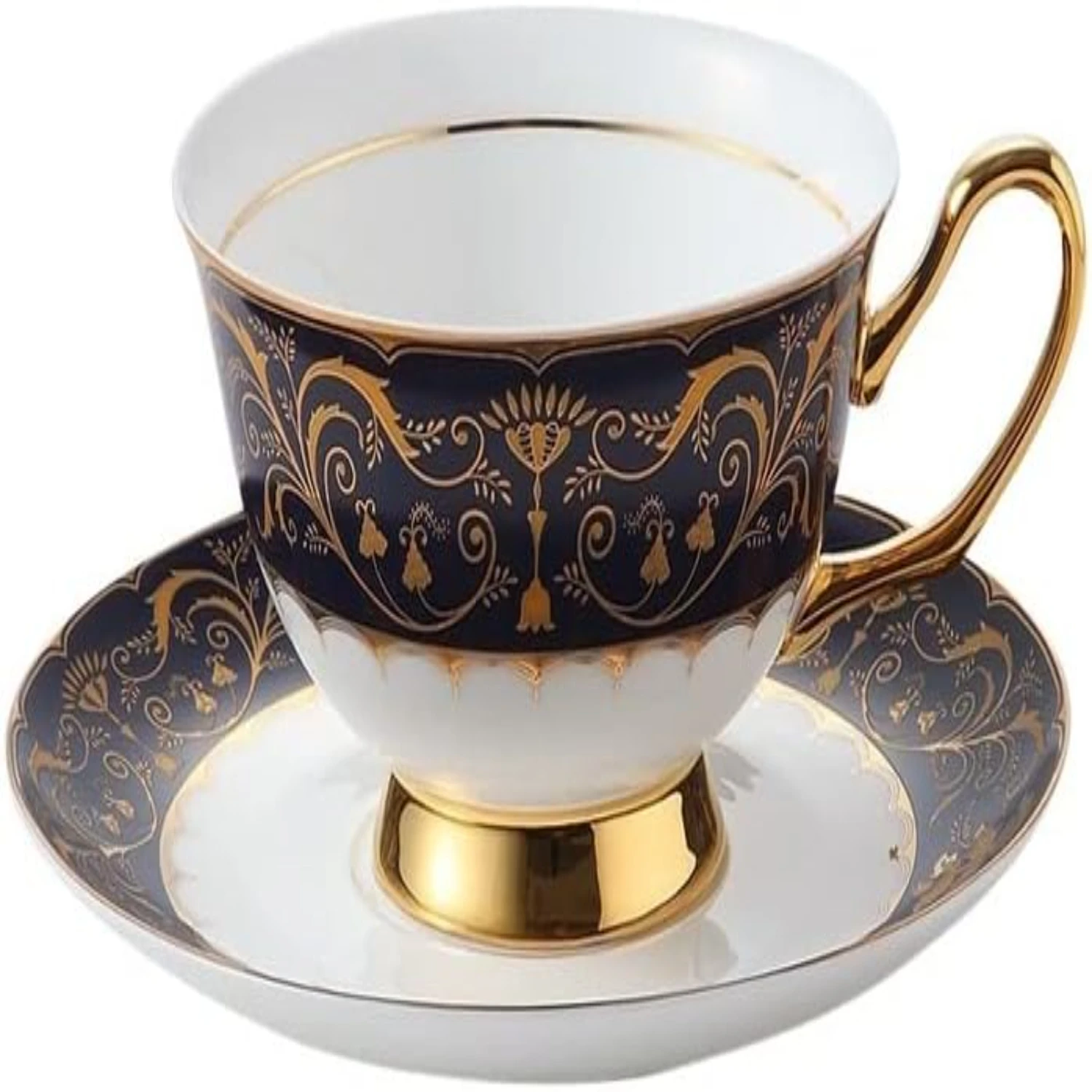 Elegant, Beautiful, and Creative Ceramic Tea Cup Set with Stylish Saucer - Perfect for English Afternoon Tea at the Office, Feat