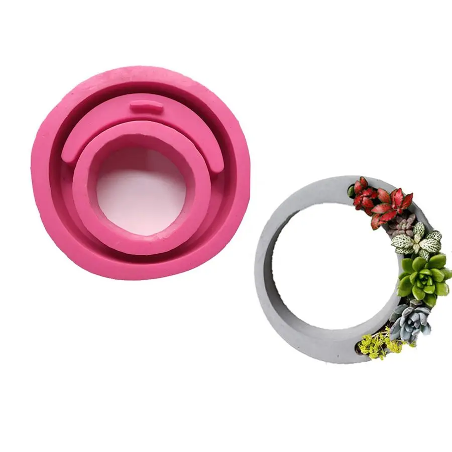

Concrete Flower Pot Molds Succulent Planter Silicone Molds Cement Polymer Clay Gypsum Mould Creative Home Garden Decor
