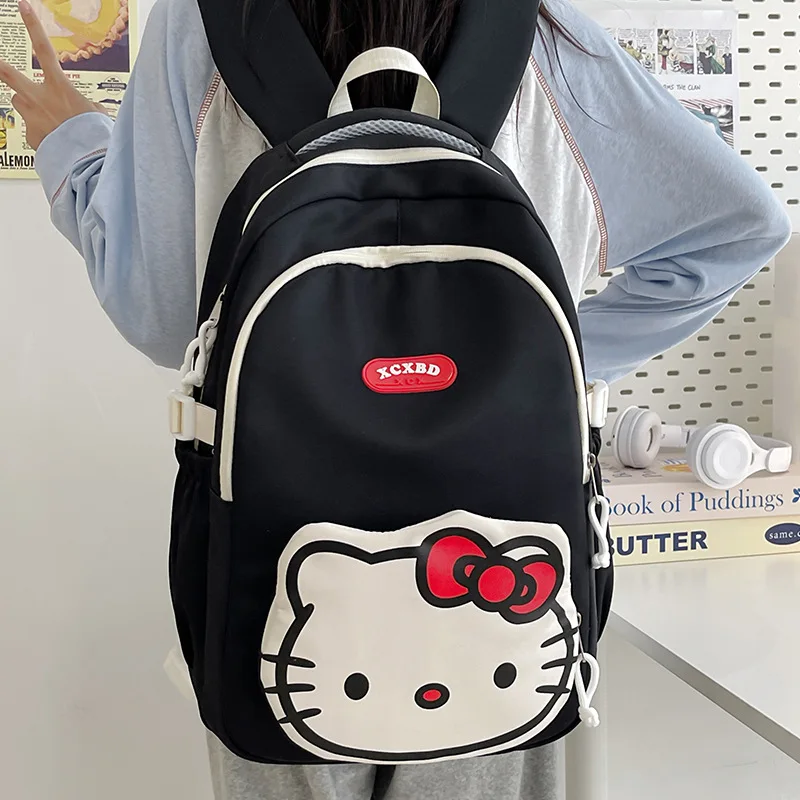 Plecak Hello Kitty Sanrio, uroczy plecak Kuromi Cinnamoroll, tornister z kreskówek Anime, plecak podróżny dla dziewczynki