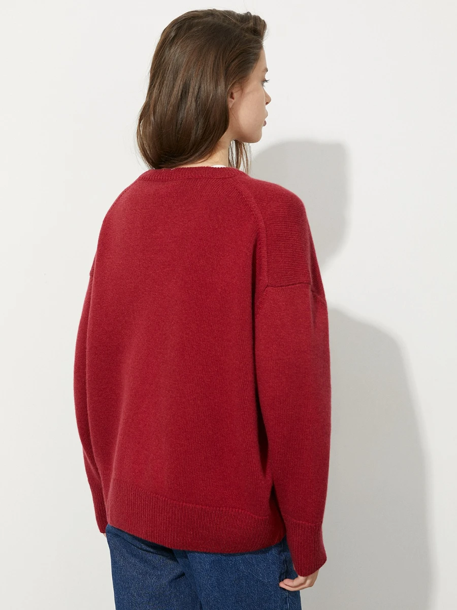 سترة نسائية جديدة من Blubelle برقبة دائرية فضفاضة كبيرة الحجم مناسبة لينة متماسكة للخريف والشتاء بلوفرات أساسية غير رسمية