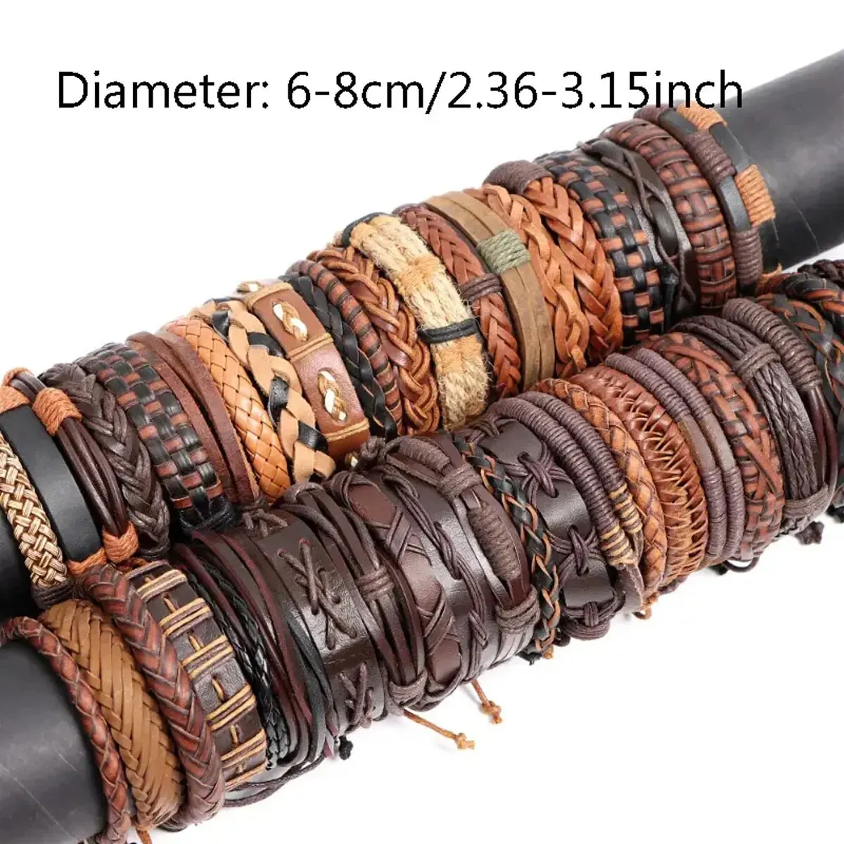 Fettuccia da donna da uomo in stile casuale da 10 pezzi, corda, bracciale in pelle regalo classico da donna festivo (incluso ma non limitato a Pic)