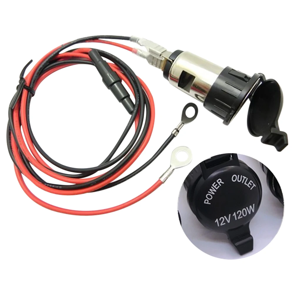 12V-24V Car, Ship, Motorcycle, 10A 120W Cigarette Lighter Mother Seat Socket, Power Plug with Waterproof Cover
