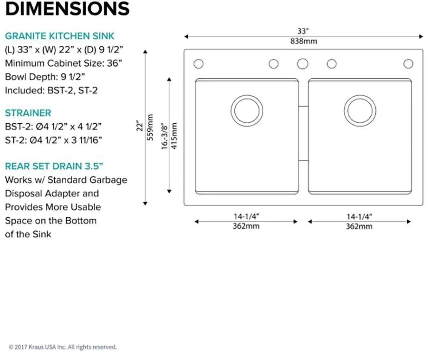 29.5x18 INCH Kitchen Sink ,with Pressurized Cup Washer and Two Waterfalls, Digital Display Embossed Nano Kitchen Sink