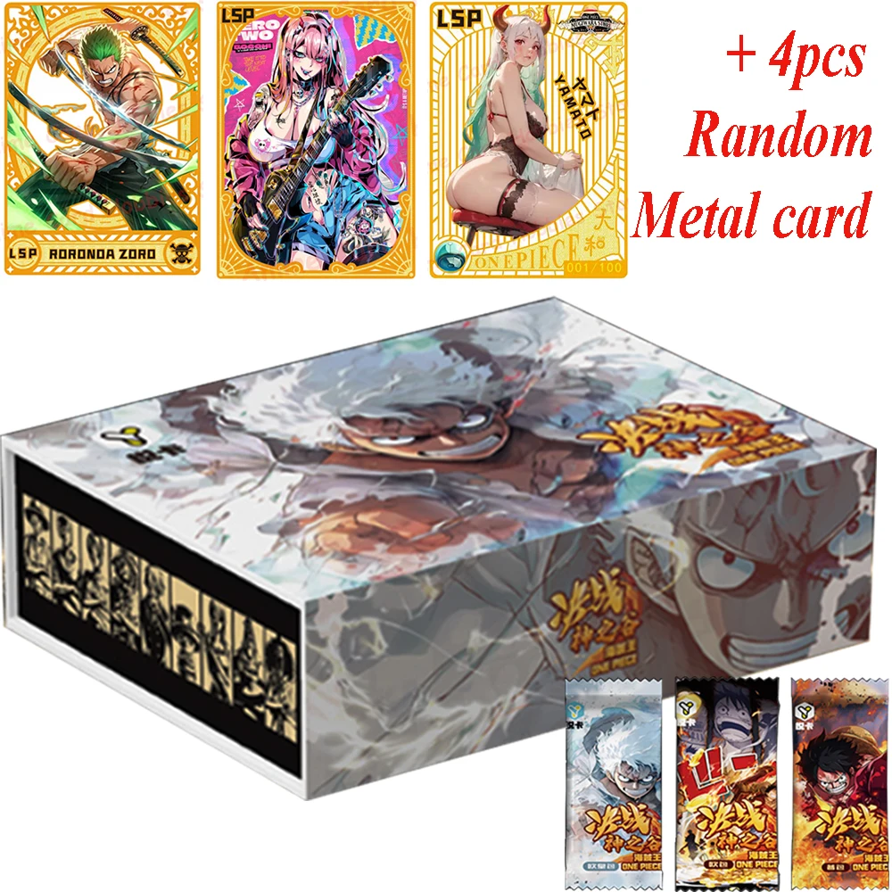 

YueKA One Piece Cards Decisive Battle Valley of God Anime Tcg Luffy Zoro Nami Chopper Franky YR MR Collection Card Kids Toy Gift