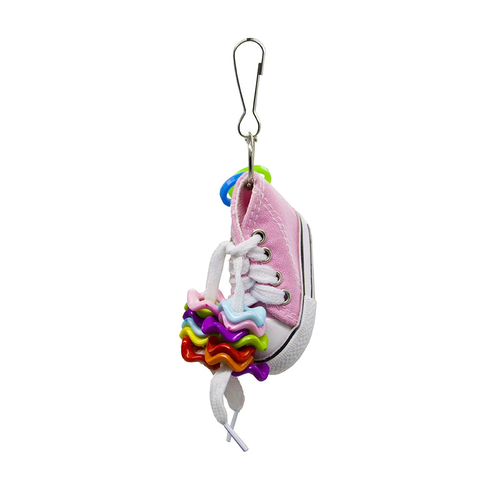 Parrot Claw Toy Bird Toy Mini Canvas Shoe Acrylic Wave Canvas Shoe Claw Foot Grab Hand Pet Bird Decoration Outdoor Decoration