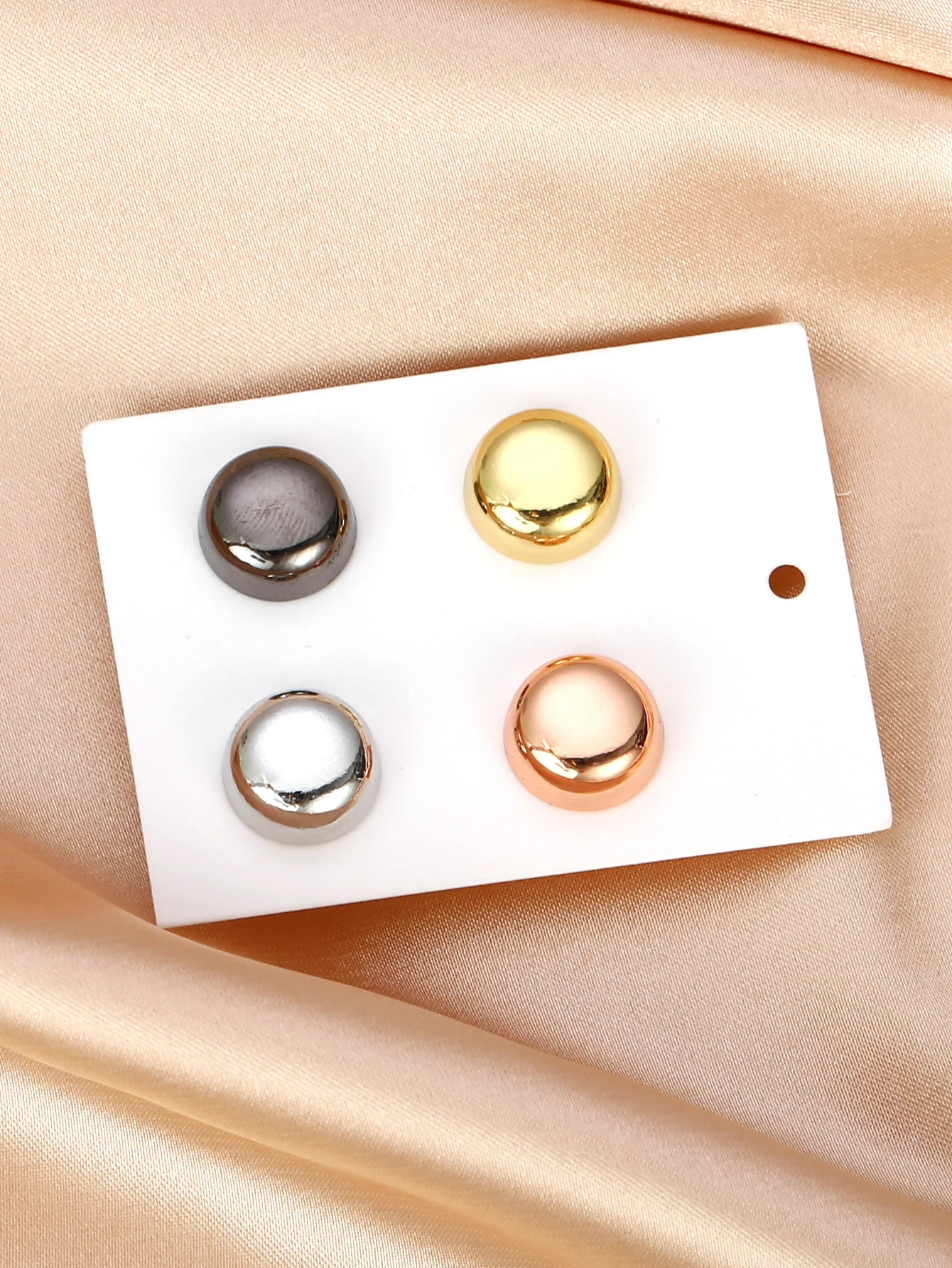 4 Pairs/Set Safe Macaron color Brooch Strong Metal Plating Magnetic Hijab Clip No Hole Pins Brooches Magnet For Muslim Scarf