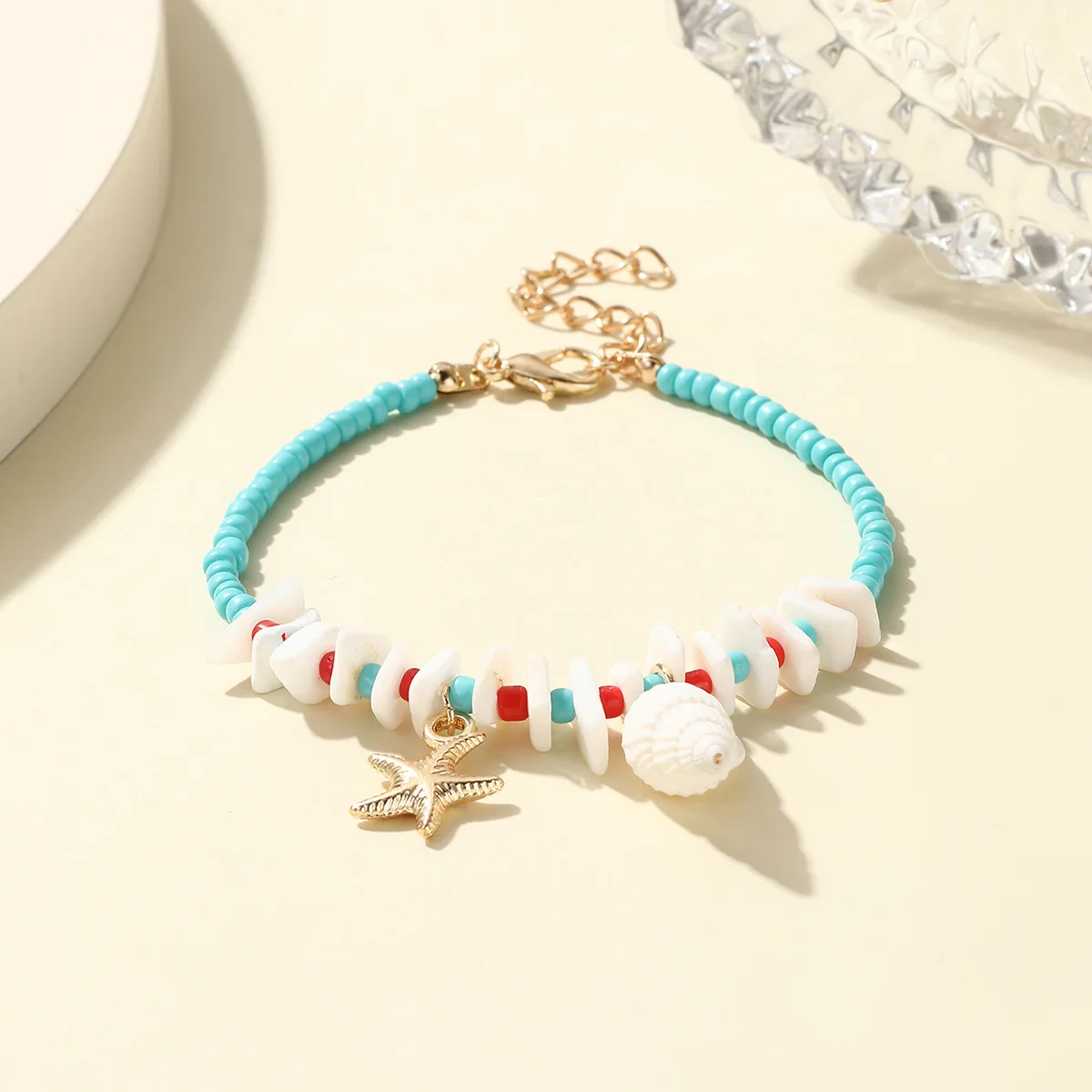 Colorful Rice Beads Bracelet For Women Bohemian Starfish Shell Conch Sea Turtle Pendant Bracelets Summer Beach Charm Jewelry