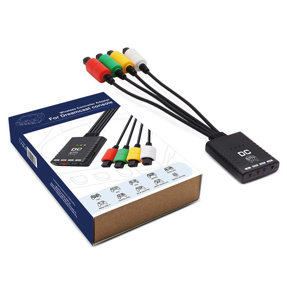 

Конвертер-адаптер BlueRetro для геймпадов с кнопкой сброса, адаптер для контроллеров с низкой задержкой для консоли DreamCast