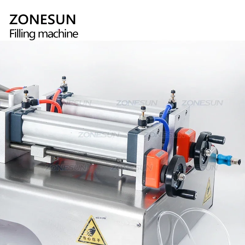 ZONESUN ZS-GT2P Pneumatic Paste Filling Machine Double Nozzles Hand Sanitizer Soap Body Shop Butter Bottle Sause Cream