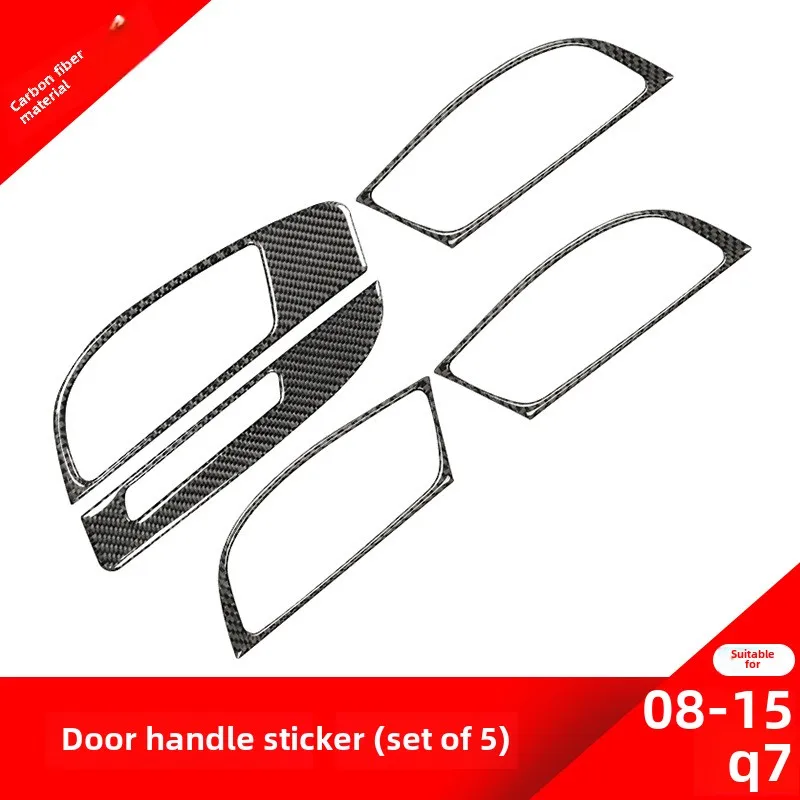 

Suitable Audi Old ModelsQ7Modified Car Door Handle Frame Decorative Sticker AudiQ7Carbon Fiber Interior restoration Accessories