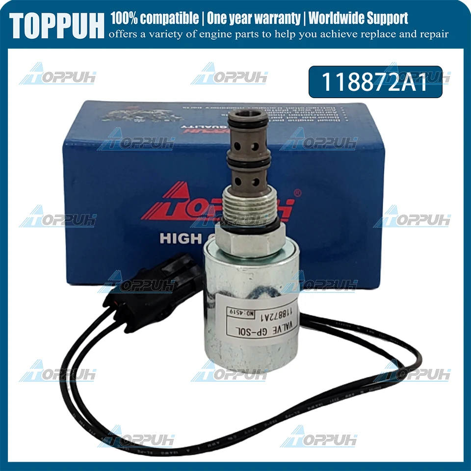 1pc 12V 118872A1 Solenoid Valve for CASE 5120 5130 5140 5150 5220 5240 580K 1971438C3 view 3