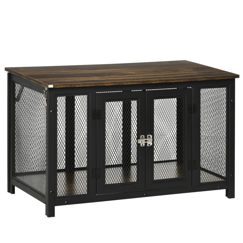 Dog Crate with Openable Top, Big Dog Crate End Table, Puppy Crate for Small Dogs Indoor, Spacious Interior, Pet Kennel