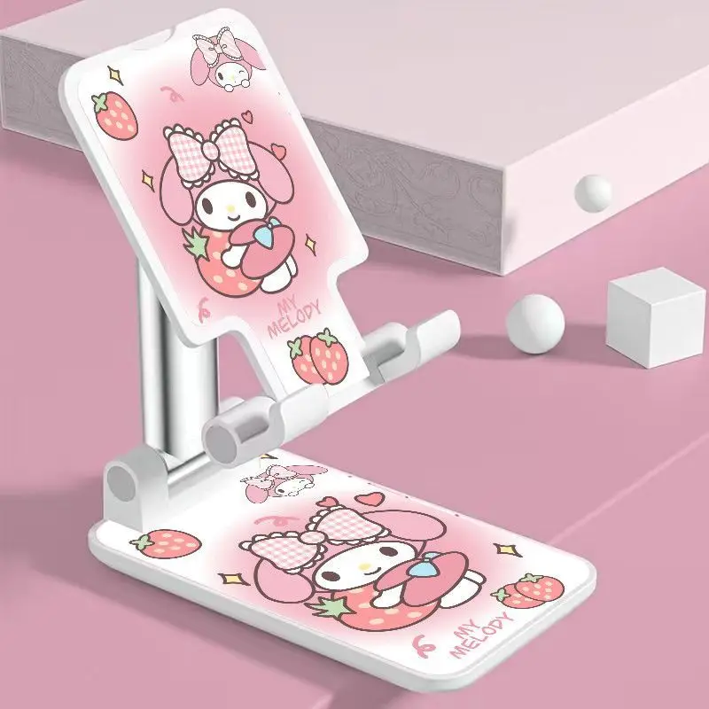 Hello Kitty Cute Cartoon Mobile Phone Live Broadcast Telescopic Folding Lazy Person's TV Watching Telescopic Stand view 3