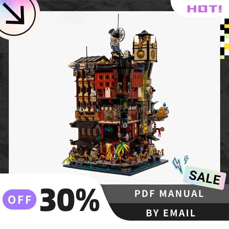 

[3805 шт.] индивидуальный MOC Moongate Tower, креативный набор строительных блоков STEM, развивающие игрушки, комплект строительной модели, подарки на день рождения