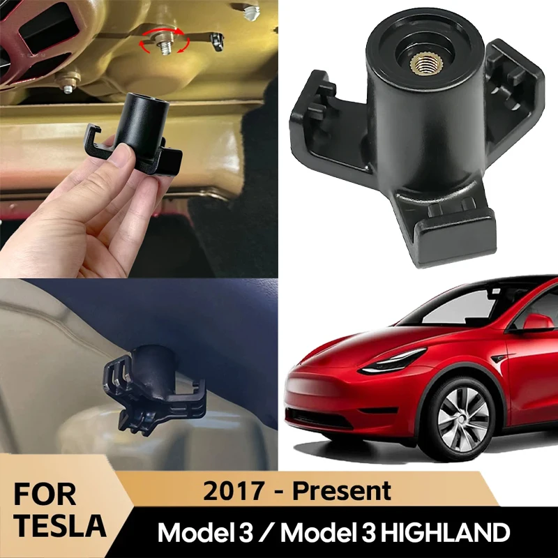 Trunk Hook Suitable for Tesla Model 3 Highland 2024 2025 Car Bolt Cover Mounting Bracket Shopping Bag Hook Car Pendant Accessory