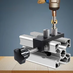 Aluminum Profile Drilling Locator Vertical Punching Jig for 20/30/40 Series Aluminum Profile Perforated Hole Connection Puncher