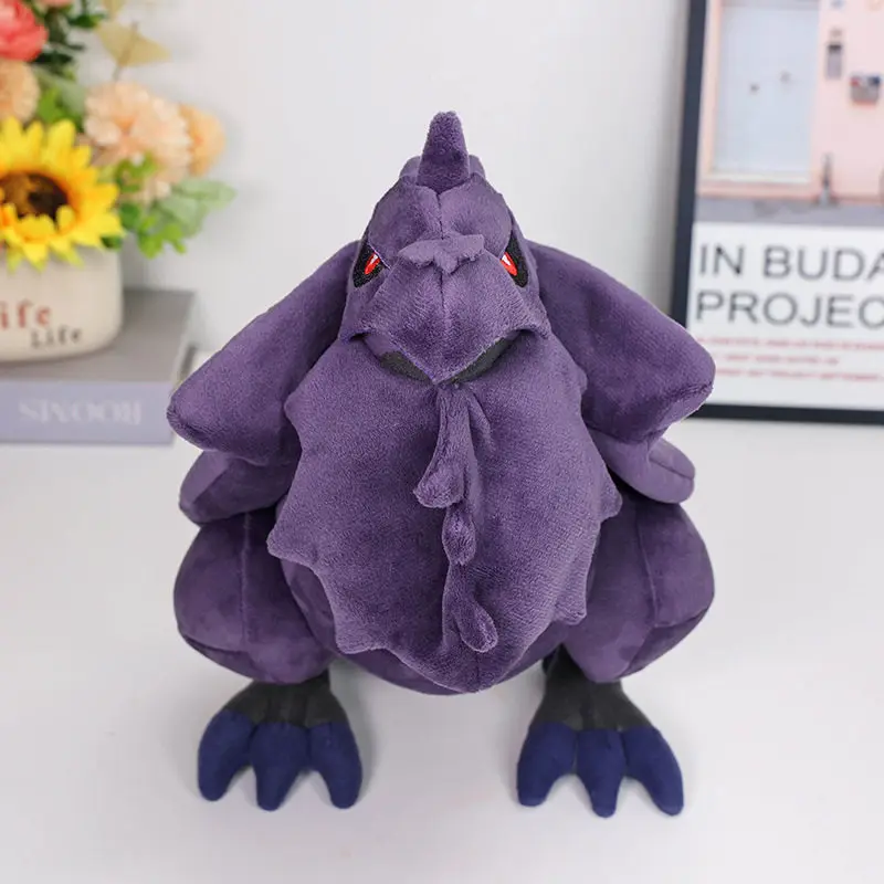 Super Cute Anime Character Plush 27cm Large Sword and Shield Corviknight Galar Region Purple Crow Plush Toy Doll