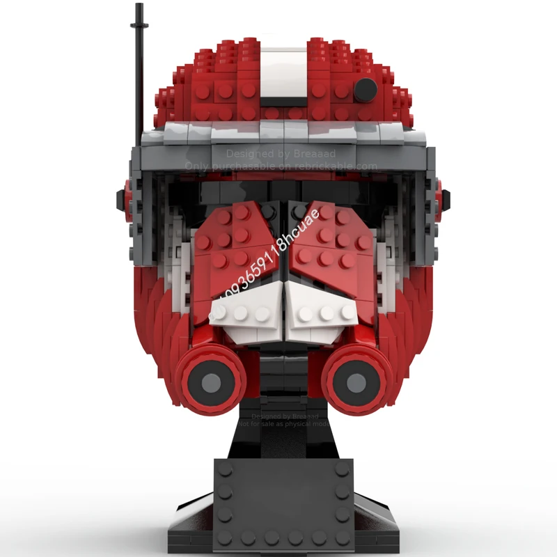 754 pçs estrela batalha comandante raposa (coleção de capacete) famoso filme modelo moc blocos de construção empilhamento tijolos brinquedos criativos presente do miúdo