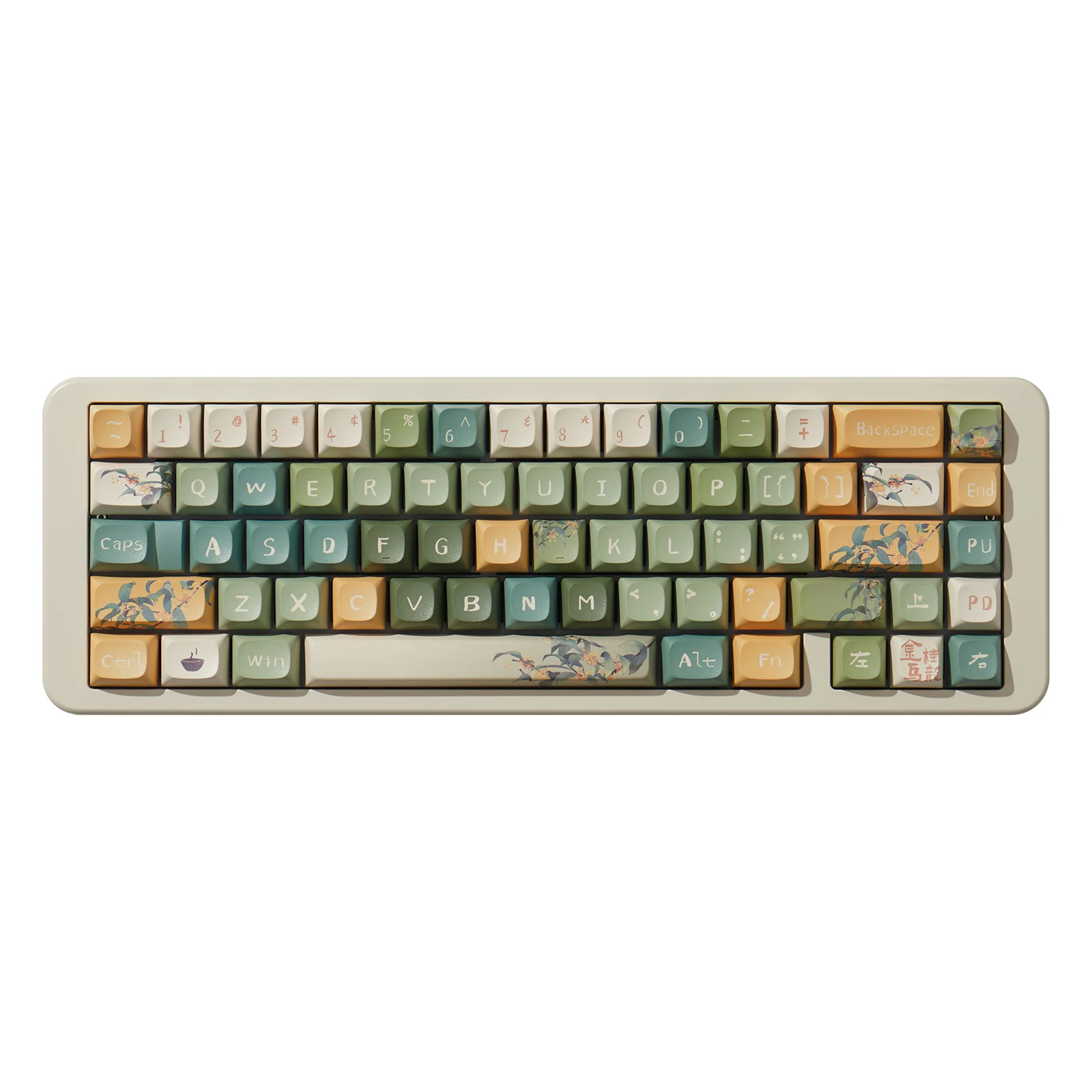 Original antique Jingui Oolong mechanical keyboard keycap full set of PBT five-sided hot sublimation original height