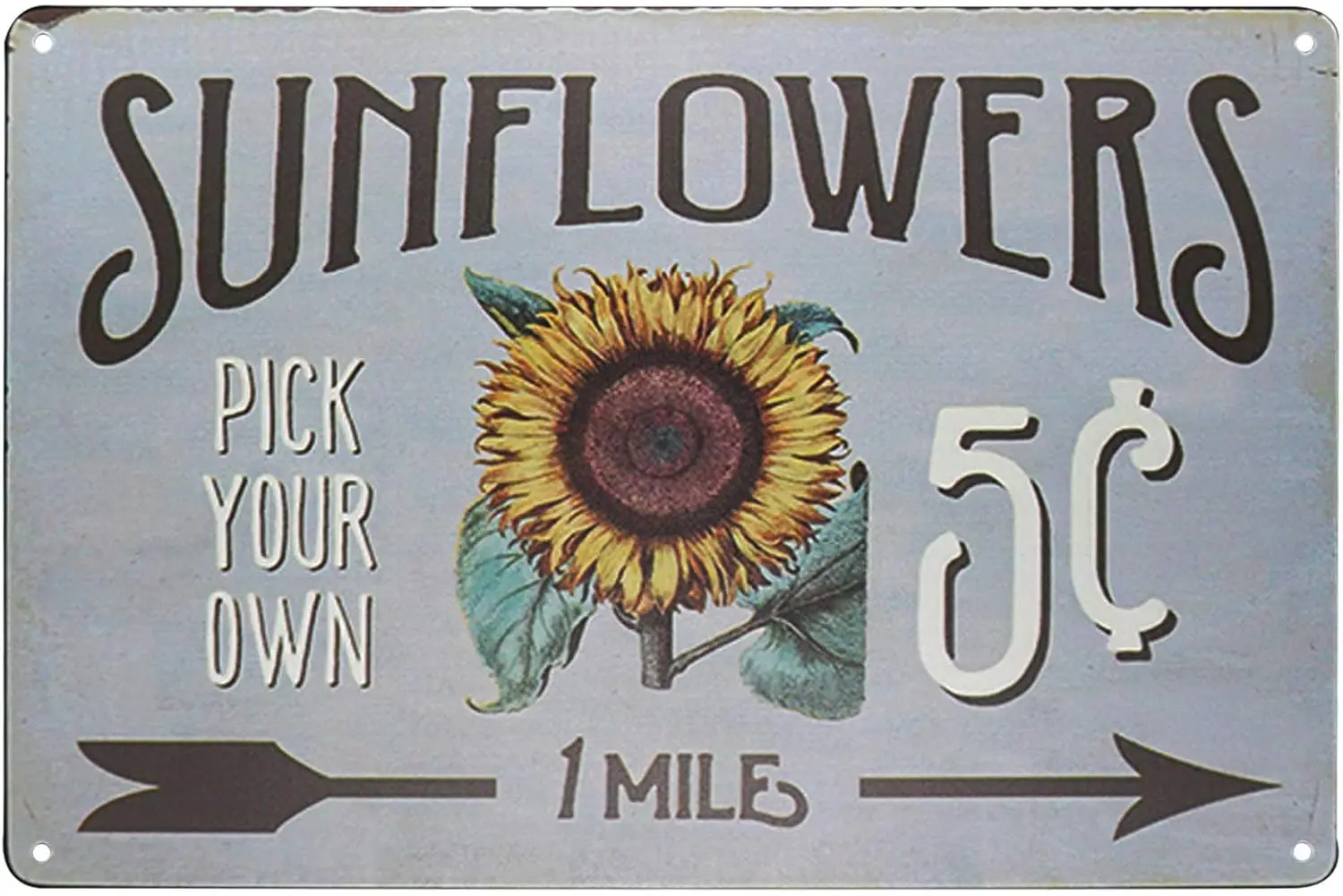Красочные подсолнухи Выберите свой собственный винтажный Ретро металлический жестяной знак настенное искусство деревенский поддон табличка Садовый дом знаки Размер 8 дюймов X 1