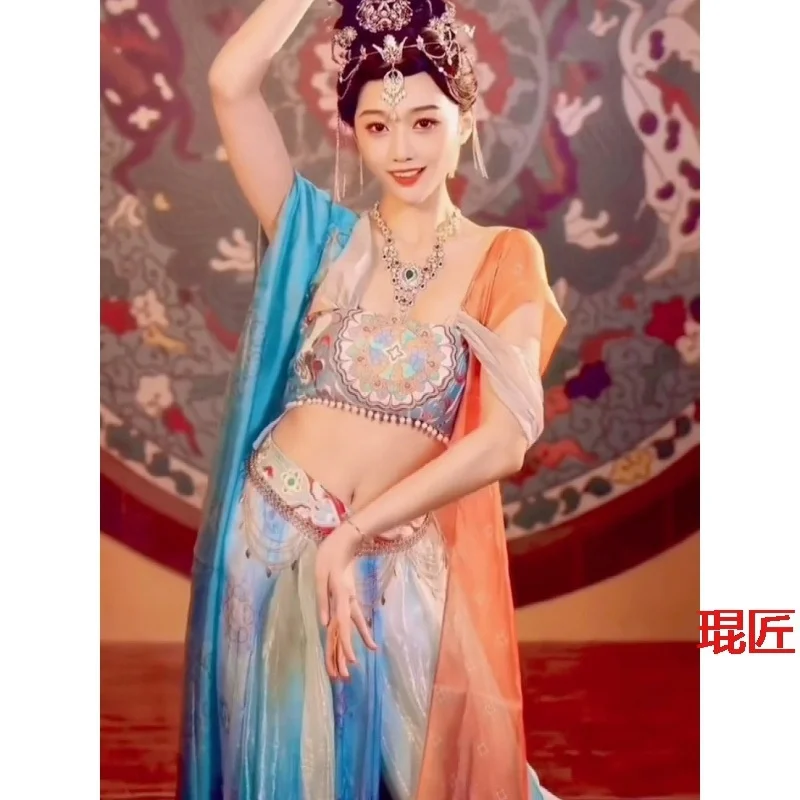 2023 New Dun Huang Flying Fairy Thematic Photography Exhibition Costume Guiding Buddha Classical Dance Hanfu Cosplay Full Set