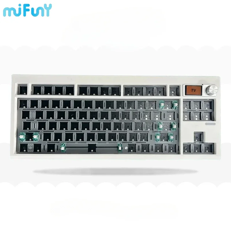 

MiFuny GMK87 Gasket Mechanical Keyboard Wired Bluetooth Keyboard VIA Custom Tri Mode Hot Swap Mahjong Sound Mechanical Keyboard