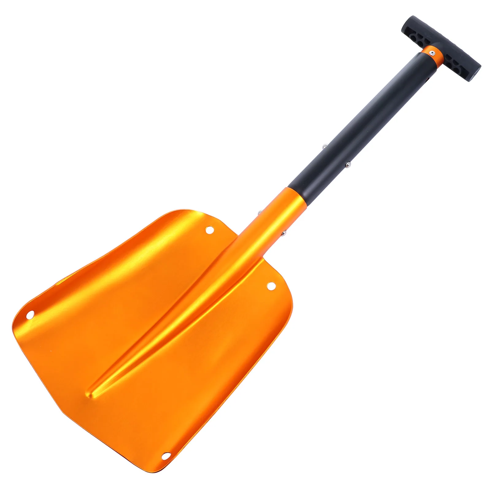 

Aluminum Snow Shovel Foldable Car Ice Scraper Lightweight Portable Heavy Duty Frost Remover Non Fading Color Easy Grip