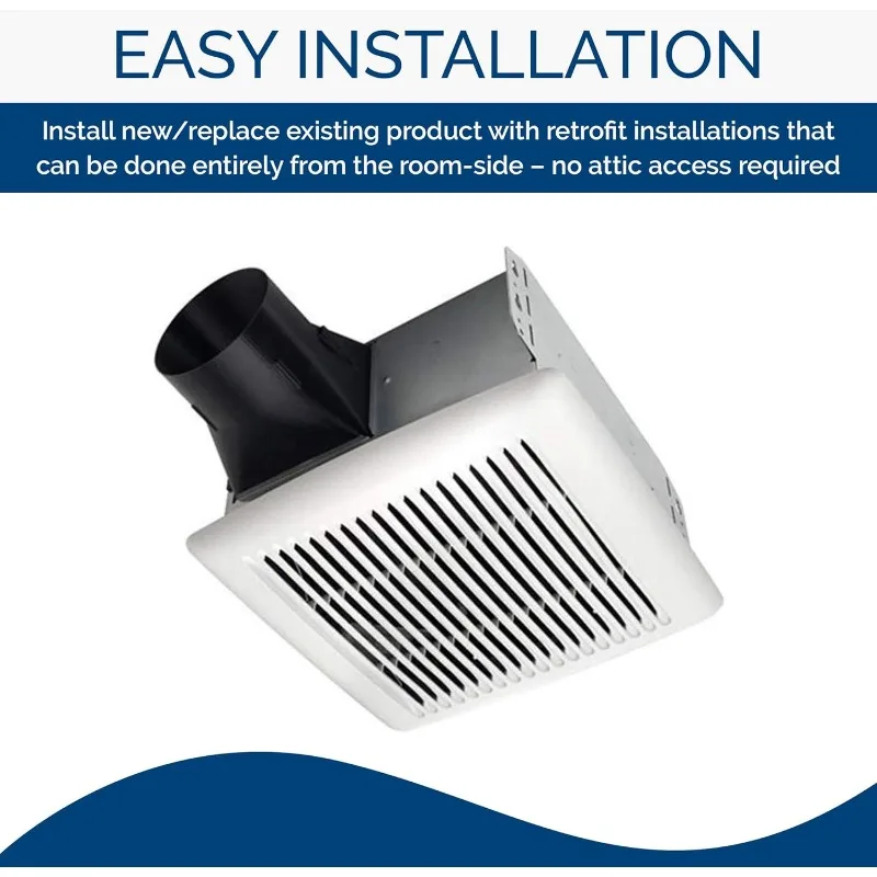 AE110 Invent Flex ENERGY STAR Qualified Single-Speed Ventilation Fan, 1.0 Sones, 110 CFM