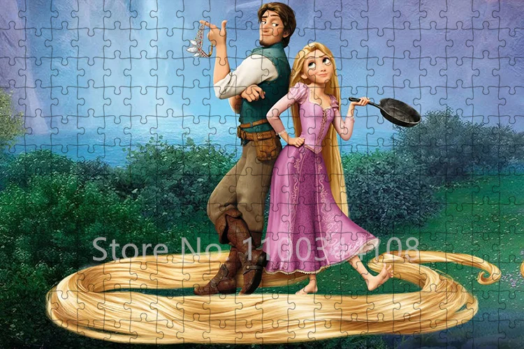 Grovigliato Rapunzel 300/500/1000 pezzi Puzzle Disney Princess Jigsaw Puzzle per adulti bambini giocattoli educativi gioco interattivo