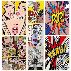 Roy Lichtenstein Pop Art Poster Prints Wall Painting Bedroom Living Room Wall Bar Restaurant Sticker Large