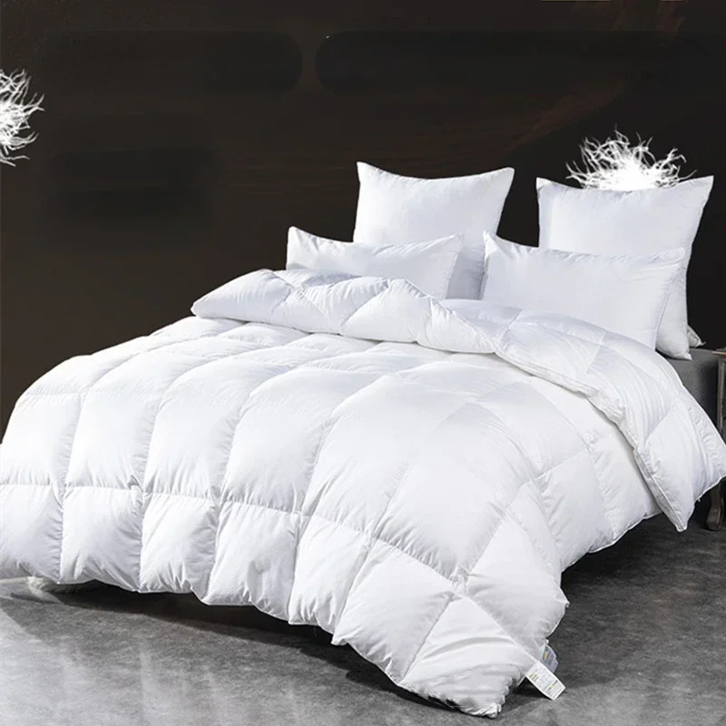 

3KG Goose Down Comforter Core Thermal for Hotels Down Quilt White Goose Down Filler 3D Bread Duvet Comforter Winter Blankets