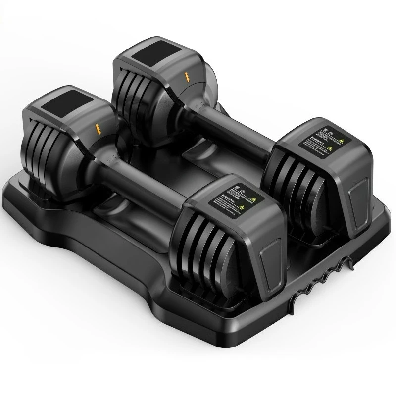 Customizable Black Stainless Steel Dumbbell Handles Classic Spin Lock Design for Gym Fitness Portable Adjustable Weight