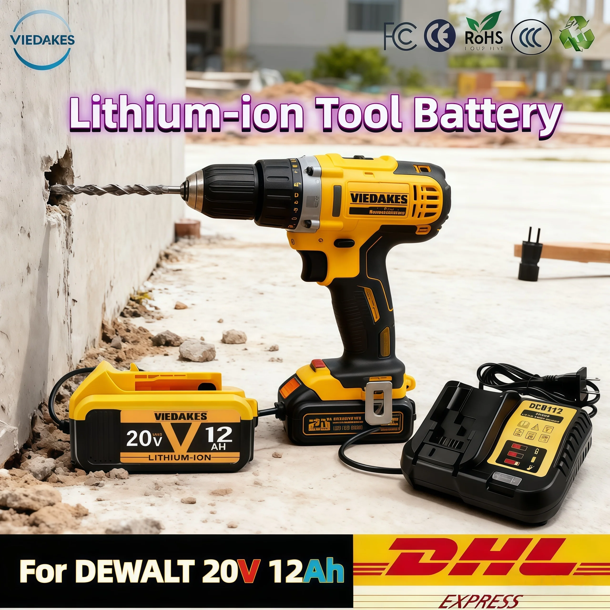 

New 100% Original 20V for Dewalt Power Tool Battery DCB206 20V 18.0Ah Battery DCB206 20V Battery DCB205 DCB200