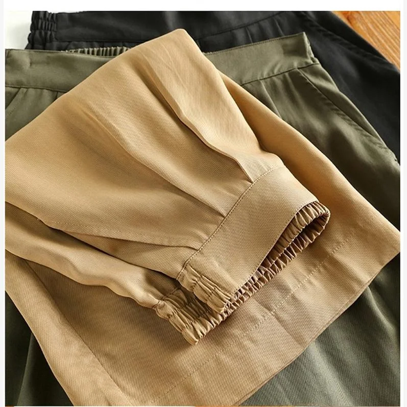 Letnie spodnie casualowe w dużych rozmiarach dla kobiet plus size, wygodne i modne ubrania plus size na lato 2023.